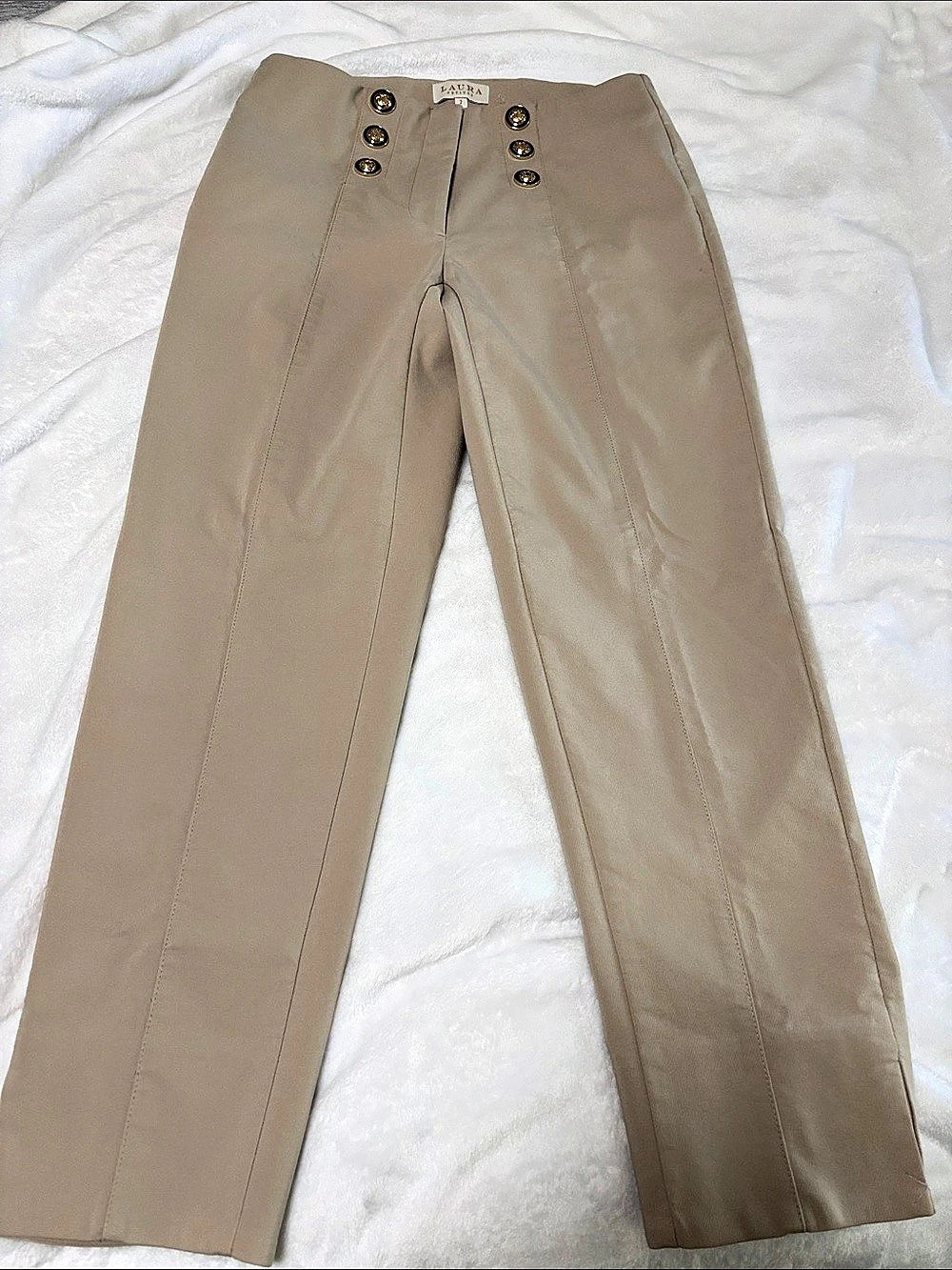 Laura Petites Straight Leg Pants in Brown Size 2 Like New